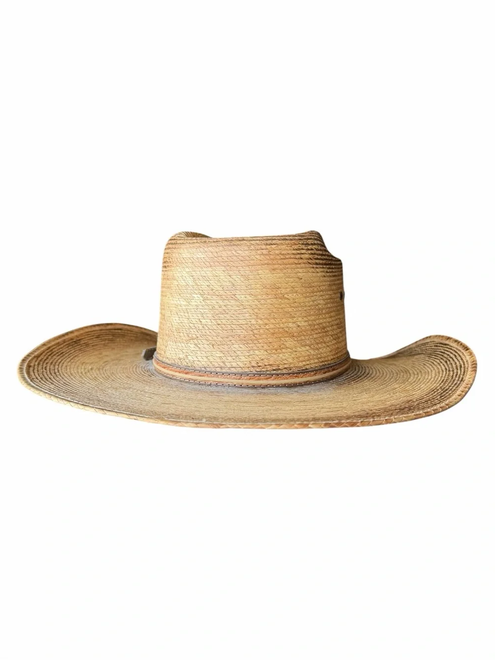 Cavender’s Straw Cowboy Hat Natural Tan 22” Western Ranch Rodeo Wide Brim Vented